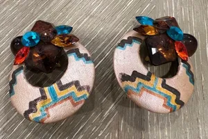 Vintage tribal earrings thumbnail 1