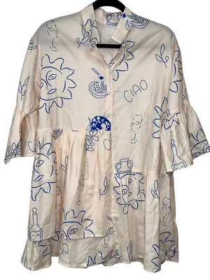 CoMMENSE Oversized Sun Print Short Dress Size Medium NWT thumbnail 4