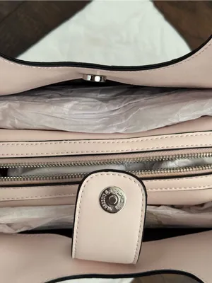 Light Pink Calvin Klein Quill Soft Croco Shoulder Bag thumbnail 5