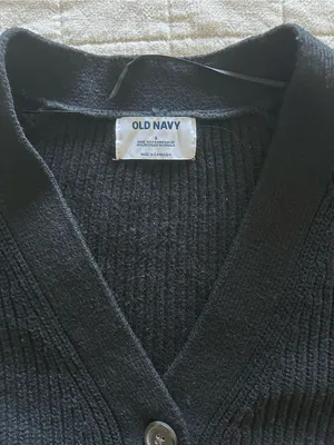 Old Navy Black V-Neck Button Front Cardigan thumbnail 2