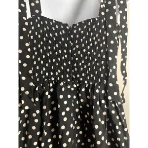 Rachel Zoe Womens Black White Polka Dot Tie‎ Strap Tiered Maxi Dress Small thumbnail 6