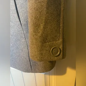 New York & Company Gray Button Down Wool Coat Peacoat thumbnail 7