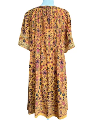Ecote Boho Orange and Brown Dress‎ Sz M thumbnail 6