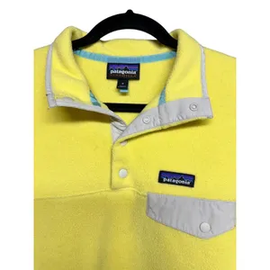 Patagonia Lightweight Synchilla Snap-T‎ Fleece Pullover Yellow Women’s Medium thumbnail 3