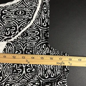 Anne Klein Womens Dress Black White Medallion‎ Paisley High-Low Size M thumbnail 5