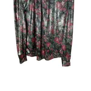 Lauren Lee Vintage Floral Long Sleeve Mock Neck Blouse Top‎ Sz 10 thumbnail 3