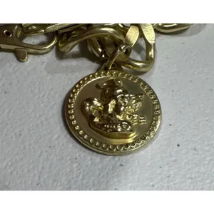 Womens Gold Tone Medallion Chunky Chain Link Belt 41" Long Y2K Party Fashion thumbnail 8