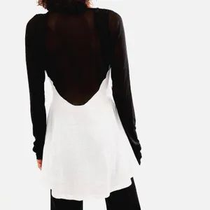Free People Rendezvous Top Semi Sheer Ivory Combo M thumbnail 5
