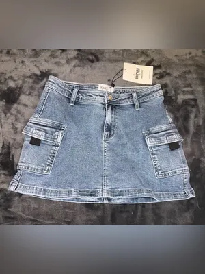 Princess Polly Grishea Low Rise Denim Skirt Size 4 New with tag thumbnail 13