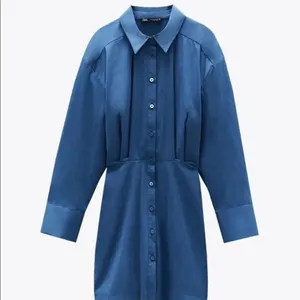 ✨Zara Blue Pleated Shirt Dress✨ thumbnail 6