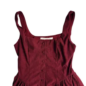 Altar'd State Ollie Mini Dress Burgundy Corduroy XS thumbnail 5