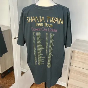 NWOT Shania Twain Come On Over 1988 Tour Merch Tee in Vintage Black DAYDREAMER thumbnail 8