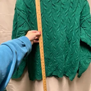 Vintage ☘️American Weekend green size M Ramie cotton sweater. Hong Kong thumbnail 7