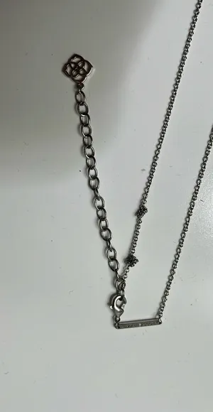 Elisa Silver Pendant Necklace Kendra Scott Platinum Drusy thumbnail 3