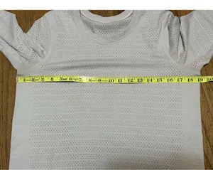 Lululemon Swiftly Breathe Long Sleeve Stretch Perforated Shirt White Size 6/8 thumbnail 8