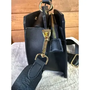 Steve Madden Bevelyn Rhinestone Crystal Logo Crossbody/Tote Black/Gold/Silver thumbnail 3