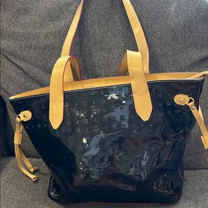 Arcadia Black and Tan Women's Tote Bag thumbnail 1