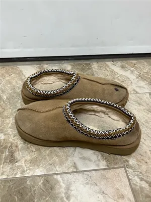 UGG Tasman Chestnut Suede Sheepskin Lined Slip On Slippers Size 6 thumbnail 5