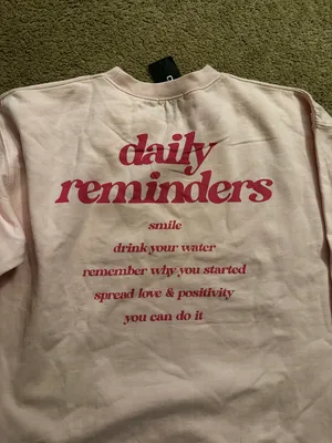 Daily Reminder Pink Oversized Hoodie thumbnail 5