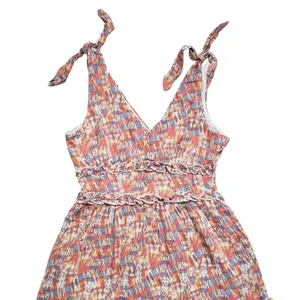 Gypsies & Moondust Mini Sun Dress Small Geometric Tie Shoulder Boho thumbnail 3