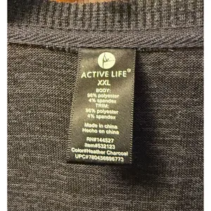 Heather Charcoal Active Life Long Sleeve Sweater thumbnail 5