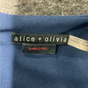 Alice +‎ Olivia Employed navy blue drop waist mini dress size 6 thumbnail 6