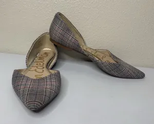 Sam Edelman Rodney D'Orsay Flats Glen Plaid Pattern Sz 9 Pointed Toe thumbnail 1
