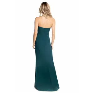 Dress The Population Kai Strapless Gown with High Slit in Pine Green Size XXL thumbnail 4