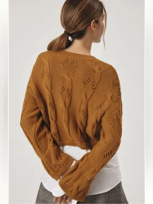 Anthropologie Pilcro Cable Twofer Sweater thumbnail 3