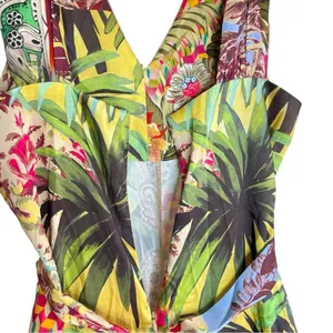 ZARA multicolor JUMPSUIT DRESS WITH presley PRINT Size Medium thumbnail 10