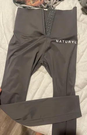 Naturyl Waisted Trainer Built In Leggings Gray thumbnail 1