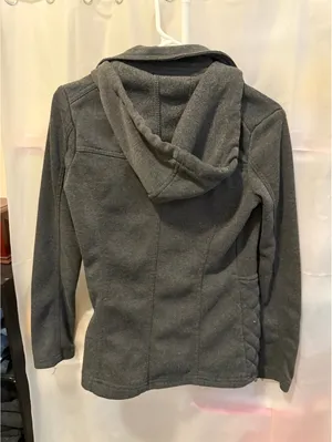 New Look Women's Gray Hooded Coat Jacket Size Small thumbnail 4