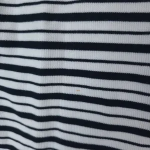 Crazy Horse Striped Waffle Knit Thermal Shirt Women Medium Navy Blue White thumbnail 8