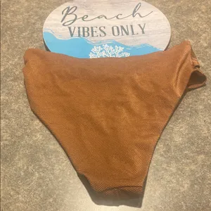 Aerie Rich Brown Textured Bikini Bottom XL thumbnail 3