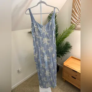 Reformation Liya Dress Bijou Blue‎ dress gown size 6 thumbnail 4