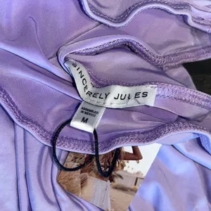 Sincerely Jules Lavender Ruch Bodycon Dress Strapless Evening Cocktail Party E1‎ thumbnail 5