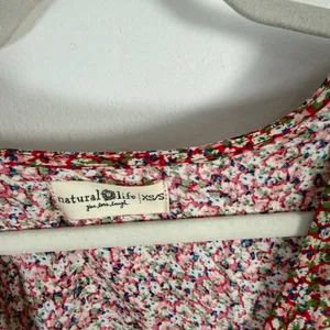 Natural Life Ditsy Floral Mini Babydoll Dress Boho Preppy Pockets Womens XS/S thumbnail 5