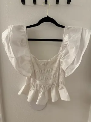 Zara white top thumbnail 3