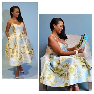 Eliza J Jacquard Brocade Floral Midi Flare Dress with Crisscross Straps thumbnail 4