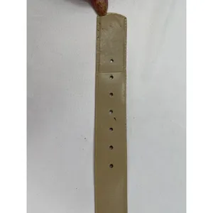 Dame Belt And Bag SKU 7929 Elegant Beige Snake Embossed Leather Belt Size L thumbnail 5