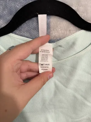 Nikibiki Ribbed Seamless High Neck Crop Tank Top Mint Green OS thumbnail 3