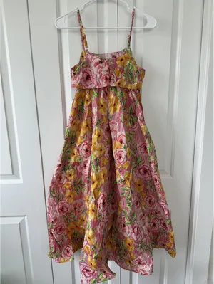 STITCHDROP Barbuda Floral Print Sleeveless Midi Dress NWT Sketch Peony XS thumbnail 5