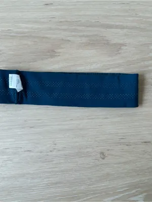 lululemon Dark Teal/Grey Striped Headband thumbnail 4