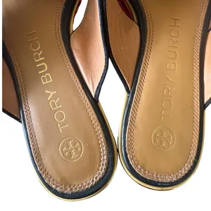 Tory‎ Burch Delaney 5mm Sandals Perfect Black Suede Leather 8 thumbnail 6