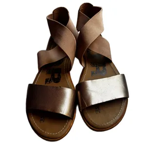 Sorel Ella II Bronze Gold Metallic Ash Slide Sandals Gladiator Size 7.5 Ankle‎ thumbnail 4