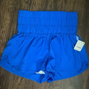 Free People The Way Home shorts solid bright royal blue! thumbnail 1
