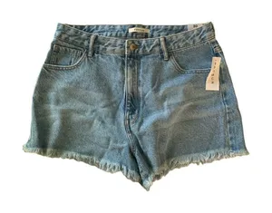 Pacsun High Rise Festival Bright Eyes denim jean shorts women's size 30 NWT thumbnail 1
