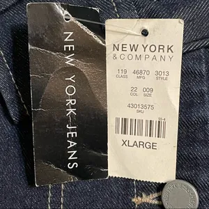 New York & Company Jean Jacket Blue Size XL thumbnail 12