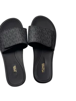 Michael Kors Logo Print Slide Sandals Size 7 New Without Tag thumbnail 3