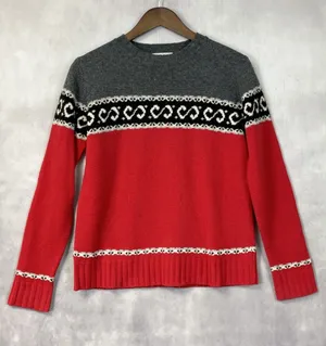 NorthWestBlue Women Fair Isle Lambswool Sweater Size S Nordic Apres Ski‎ Cabin thumbnail 1
